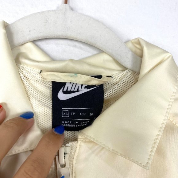 Nike Sportswear Windrunner Trench Coat Parka Rain Jacket Off White XS - Picture 12 of 12